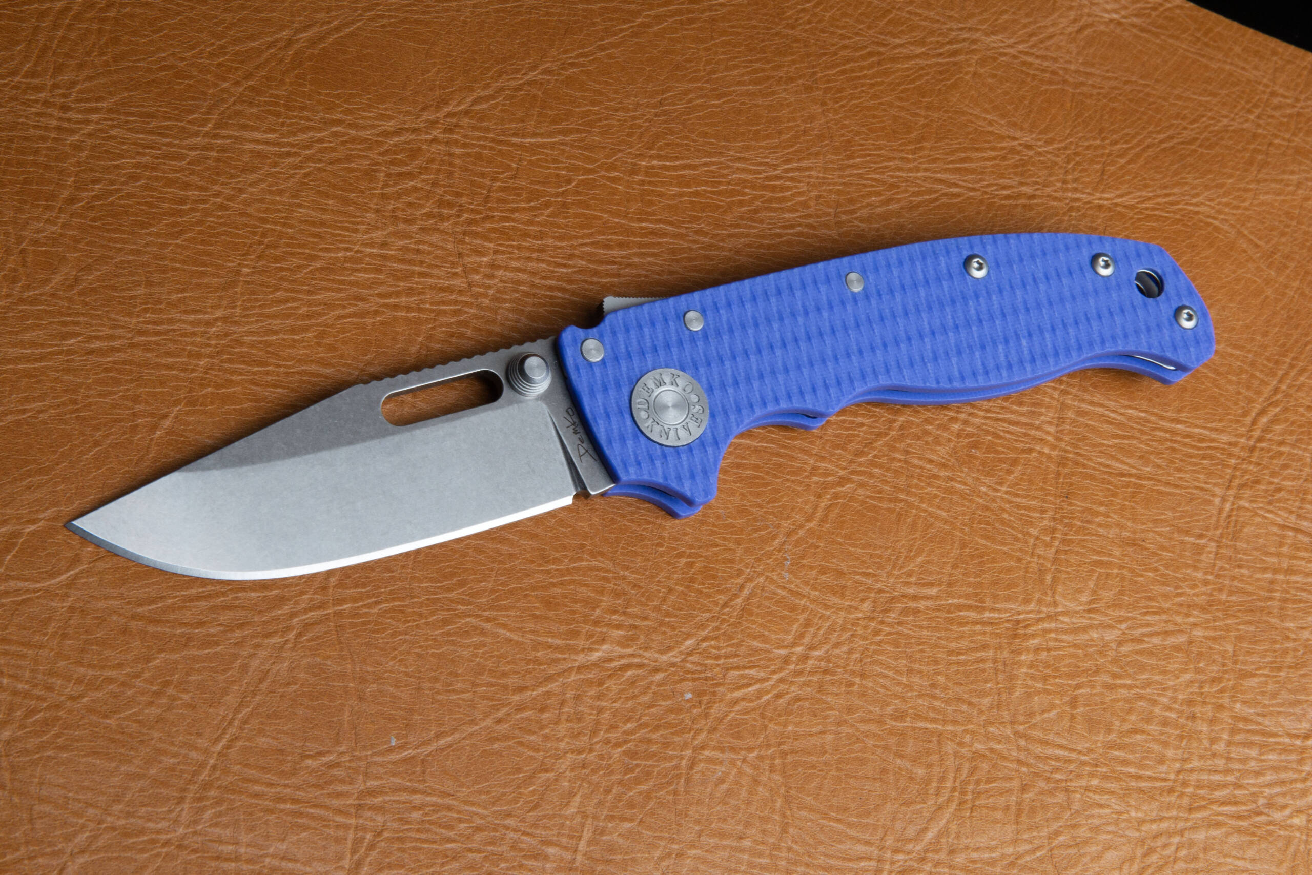 Demko Knives AD20.5 20CV Blue G10 Clip Point - Image 7