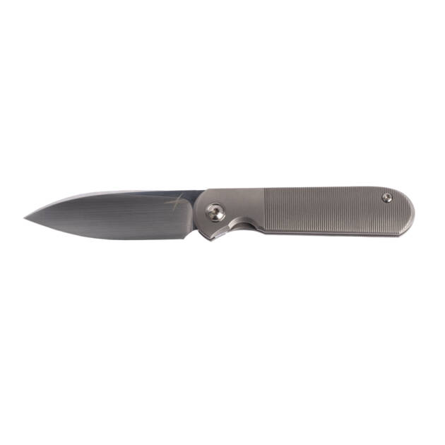 Gareth Bull 3.3 Ti Silver Spiro Fauxler with Checka SS blade