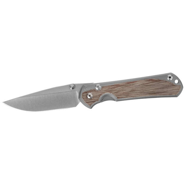 Chris Reeve Large Sebenza 31 Natural Canvas Micarta, Drop Point, S35 L31-1212