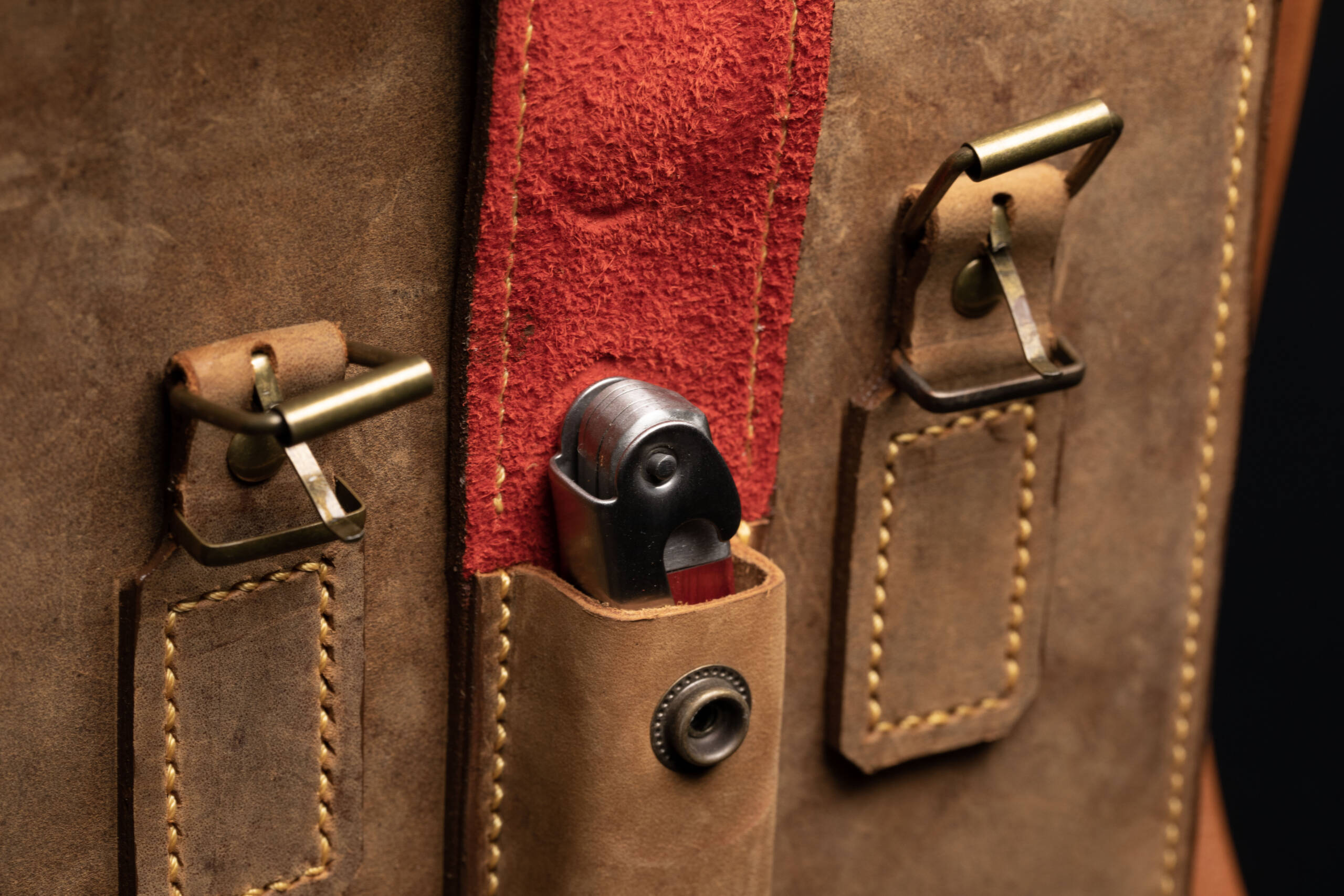 Leather Wine Bag - Image 5